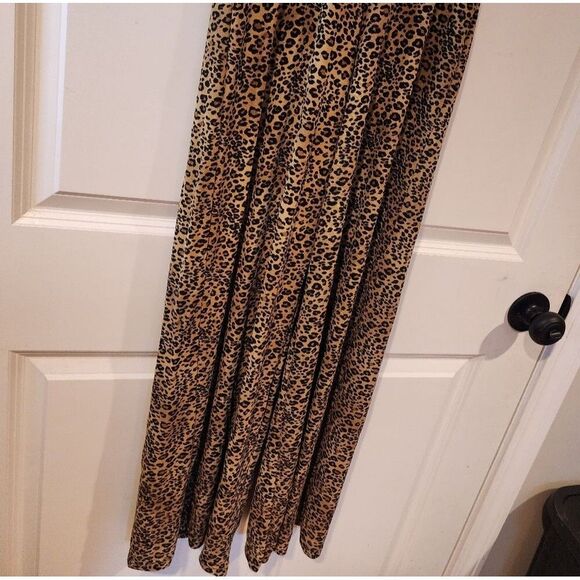 XGen vintage stretchy cheetah print halter pants jumpsuit S - Picture 3 of 5